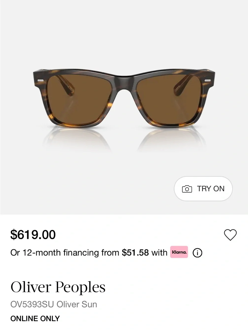 Oliver Peoples Tortoiseshell Sunglasses - Brown Lenses